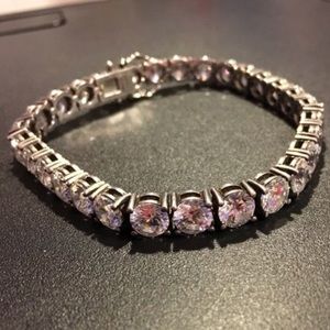 Princess-Cut Swarovski Zirconia Tennis Bracelet